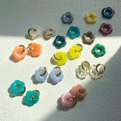 Colorful Flower Resin Earring