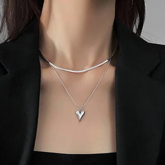 Double Layered Heart Necklace