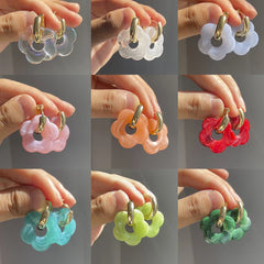 Colorful Flower Resin Earring